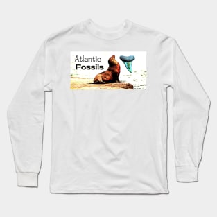 Sea Lion and Atlantic Fossils Shark Tooth Long Sleeve T-Shirt